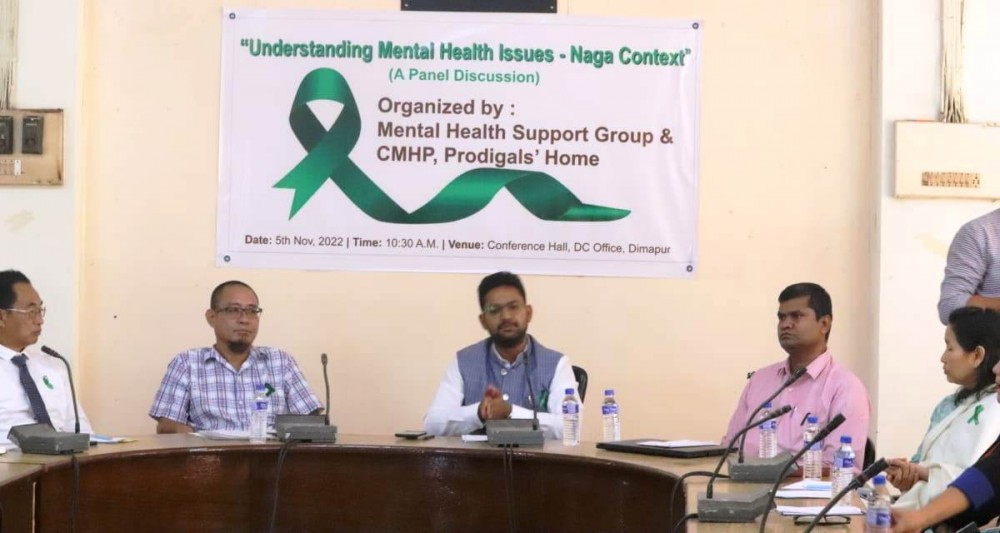 Participants during the panel discussion organised by Mental Health Support Group and CMHP, Prodigals’ Home in Dimapur on November 5.